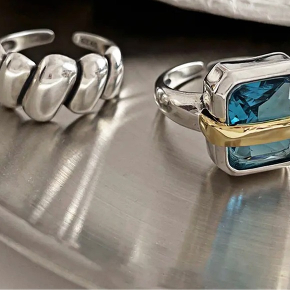 . Silver plate  adjustable ring. New - Picture 5 of 5